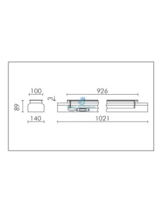 Simes S.5933.19 Walkover lineal+t5 21w asimétrico acero inoxidable 2